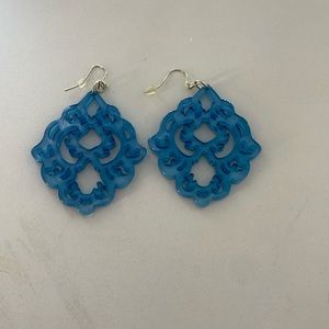 Blue pendant earrings